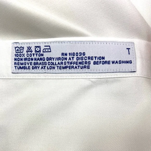 Charles Tyrwhitt Men's Long Sleeve Button Down White Shirt Non-Iron 16.5/34 - Picture 5 of 11